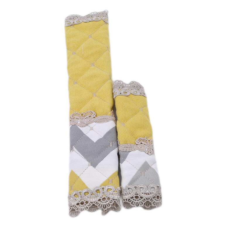 Guantes de estilo nórdico para nevera, manija de la puerta del refrigerador, cubierta de polvo, guantes de tela gruesa, cubierta del tirador de puerta de congelador