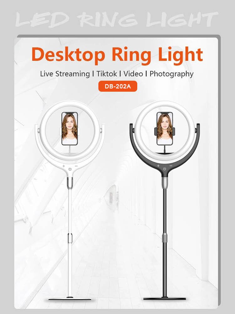 12inch Rotate 360 degrees Dimmable LED Selfie Ring Light ringlight Lamp Video Camera Phone Live Fill Light