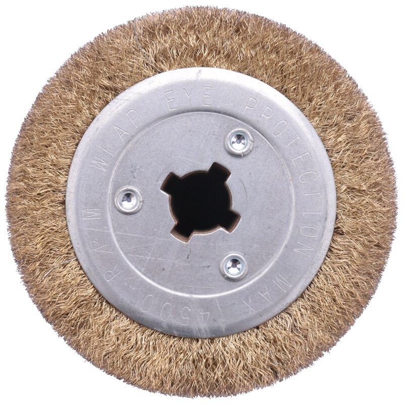 -Wire Brush Wheel Wood Open Paint Polishing Deburring Wheel for Electric Striping Machine