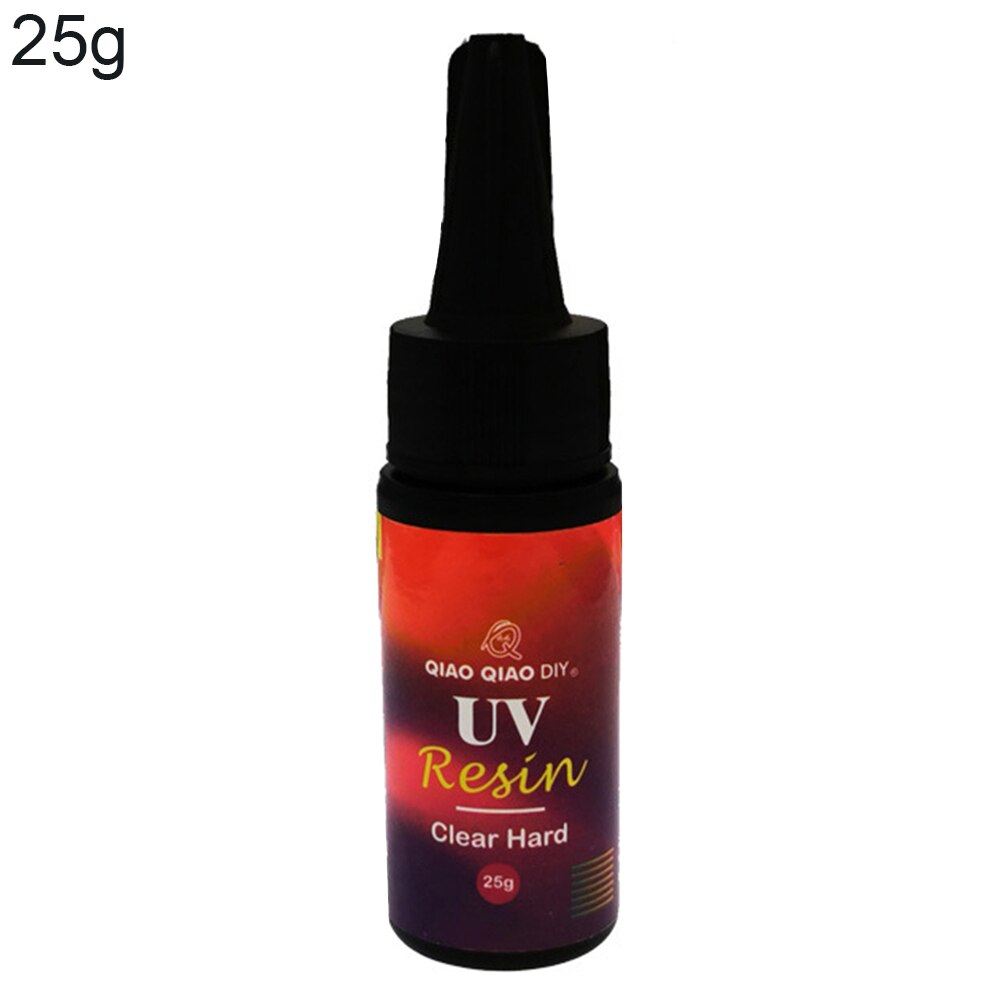 10/15/25/60/120/200g UV Resin Hard Glue Ultraviolet Transparent LED DIY Varnish: 25g