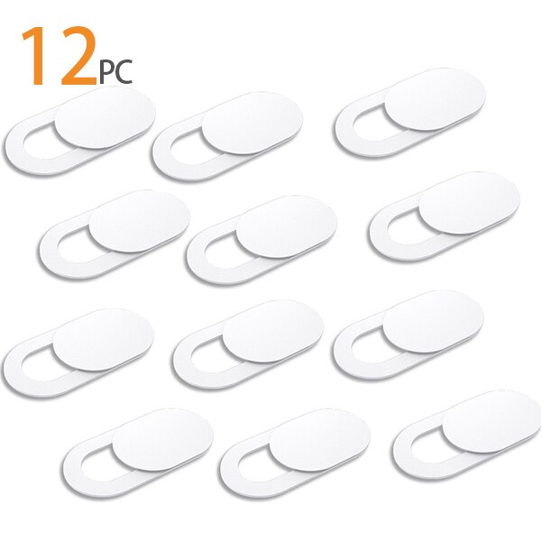 12PC Round Camera Protective Cover Phone Flat Lens Cover Stickers Computer Camera Sliding Protection Sticker For Mobile Phone: 12pcs white