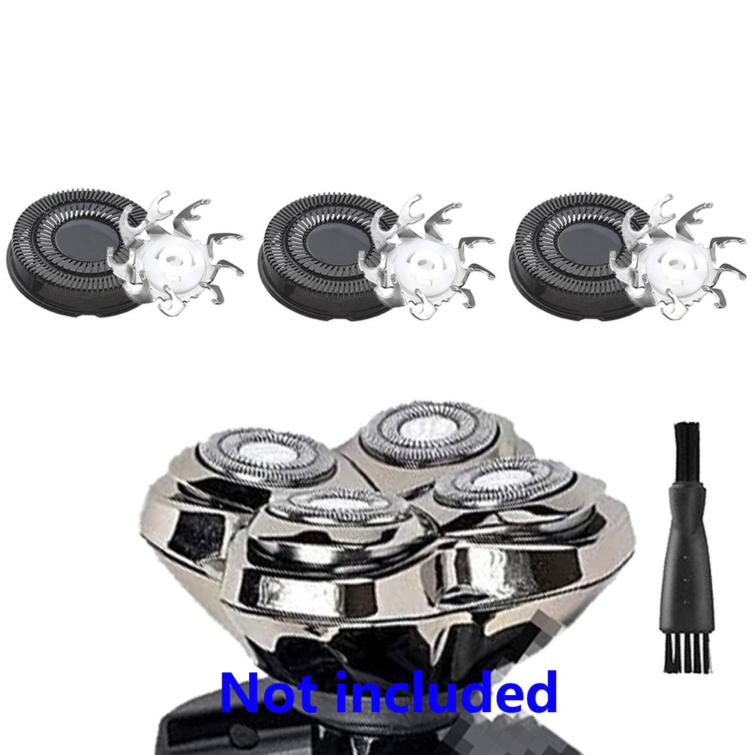 Head Shaver replacement Blades for SKULL SHAVER Pitbull Carver PRO 4 Head Electric Razor Replacement head: Red