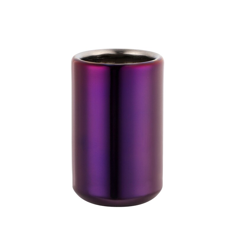 1/2 Stuks Rvs Fruit Vork Opslag Cup Dessert Snack Vork Buis Cup Kids Penhouder Opslag Cilinder thuis Party Gebruiksvoorwerp: purple / 2pcs