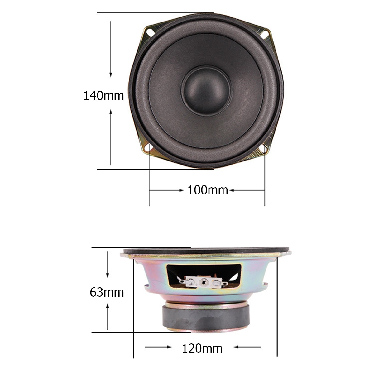 2pcs 5.5inch DIY Bass Horn Speaker Unit Accessories Sound Box Loudspeaker Stereo Subwoofer Speaker Unit Strong Bass Horn Tweeter