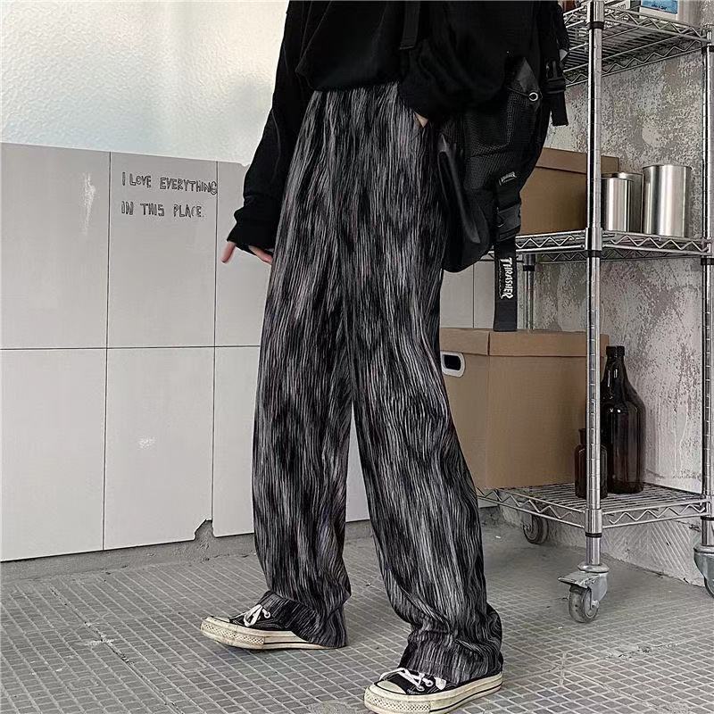 Sleep Bottoms Women Printing and Dyeing Harajuku Loose Lounge Wear Nighty Stylish Popular Homewear Soft Oversized Spring College: black / M