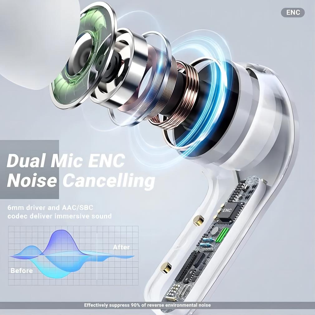 Auriculares inalámbricos originales con Bluetooth, cascos transparentes de alta fidelidad con pantalla Digital LED y sonido estéreo para Xiaomi