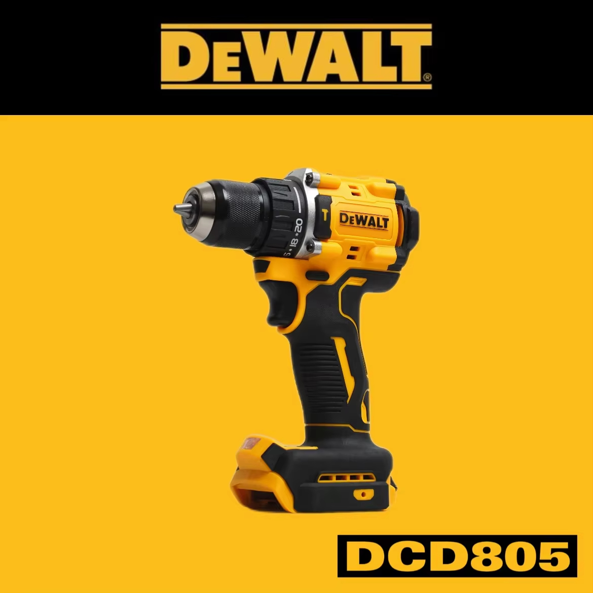 DEWALT Original DCD805 Brushless Impact Drill Cordless Electric Screwdriver Multi-Function Hand Drill 20V Power Tools
