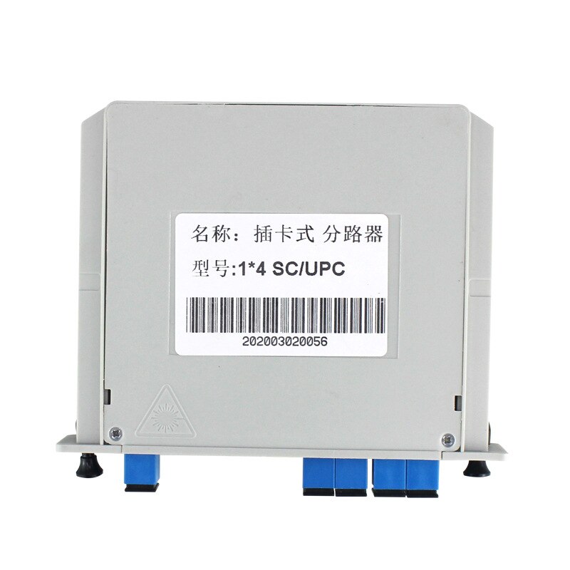 Splitter Fiber Optical Box FTTH PLC Splitter box Plug-in Plc Splitter Four Light Splitting SC Port 1 to 4 Optical Fiber Splitter