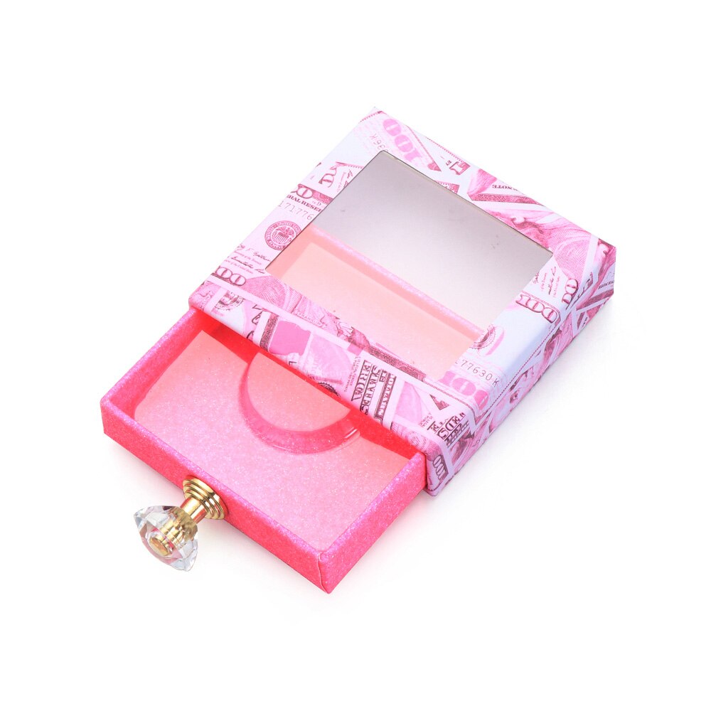USD Eyelash Packaging Box Case with Transparent Tray Lashes Boxes Empty Eyelashes Package Box For 15-30mm Lashes Rectangle Box