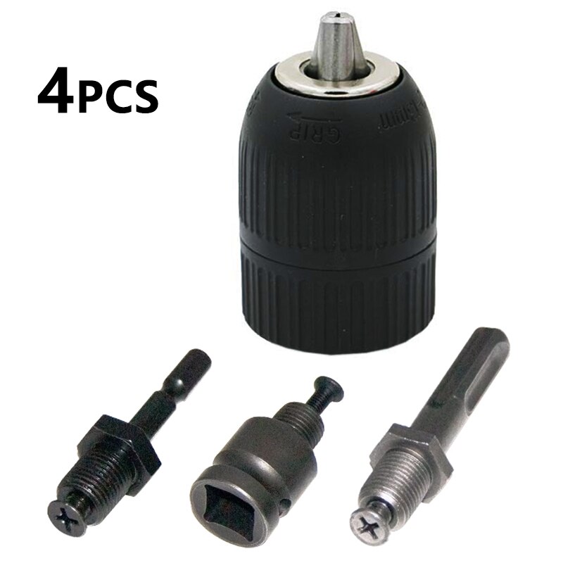 Heavy 13MM Keyless Drill Chuck Adaptor with SDS Driller Fit Adaptor Tool Multifunction Household Drill Power Accessories: A SET