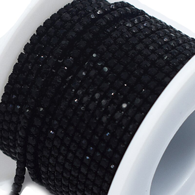 Sourcing Map 11 Yards Cristal Strass Chaîne, 2mm Coudre Sur Fermer