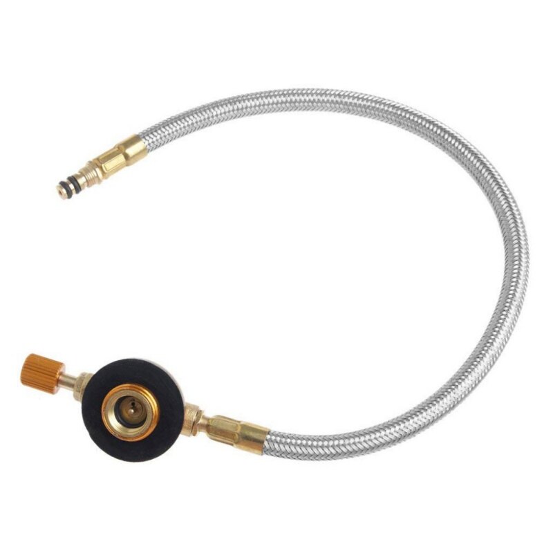 Outdoor Roestvrij Staal Camping Gasfornuis Veilig Switching Opladen Opblaasbare Adapter Voor Platte Tank Vloeibaar Gas Cilinder: Default Title