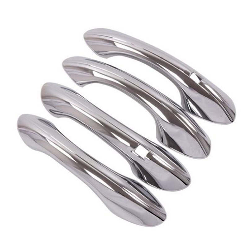 Auto Buitendeur Handgreep Auto Deurgrepen Cover Trim Cap Voor Nissan Voor Micra K14 2011 2012 2013 2014 2015 2016 Auto Anti-kras Bescherming (Kleur : Metallic Silver 4pcs