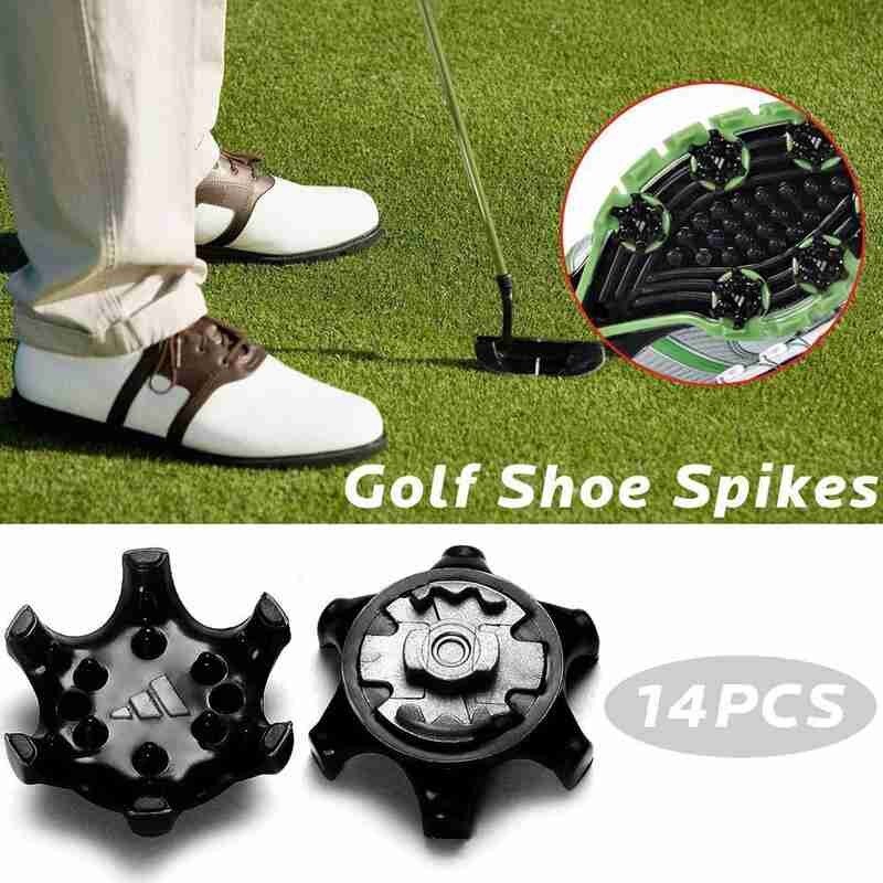 14pcs/lot Golf Spikes Pins Turn Fast Twist Shoe Spikes Set Thin Cleats Shoes Pins Durable Black Golf Parts Ultra Replacemen U1T7