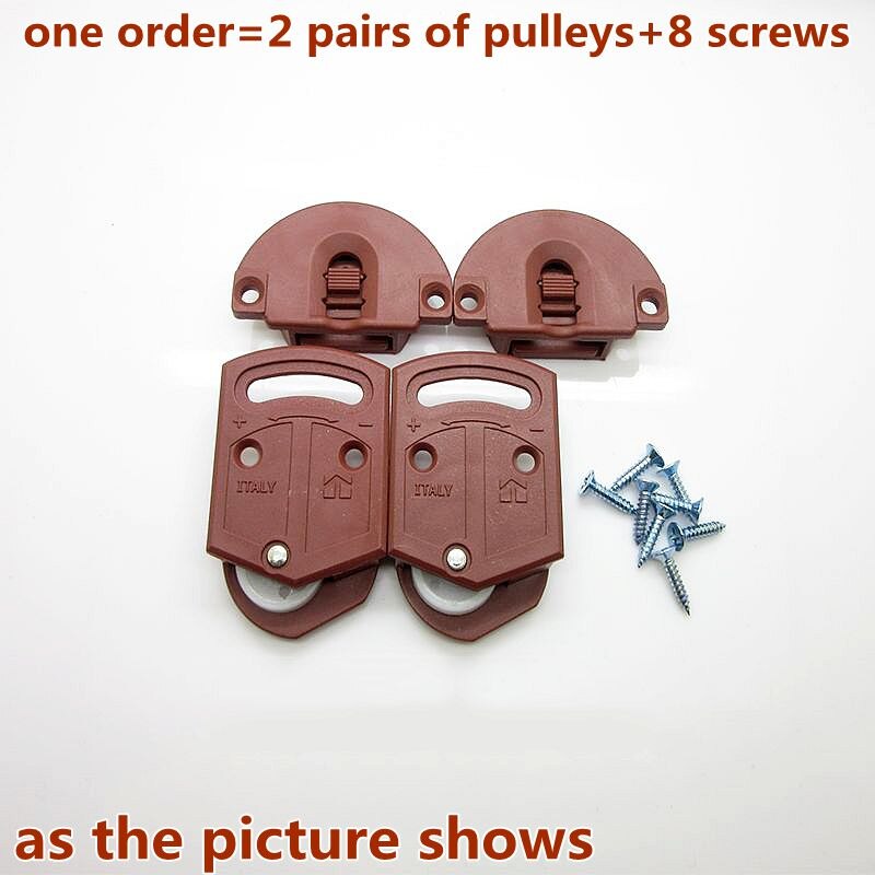 2 Paare Jahrgang Stil Abs Rad Einzel Rolle Möbel Schiebetür Rolle einstellen Perfekt Für Schrank schrank &