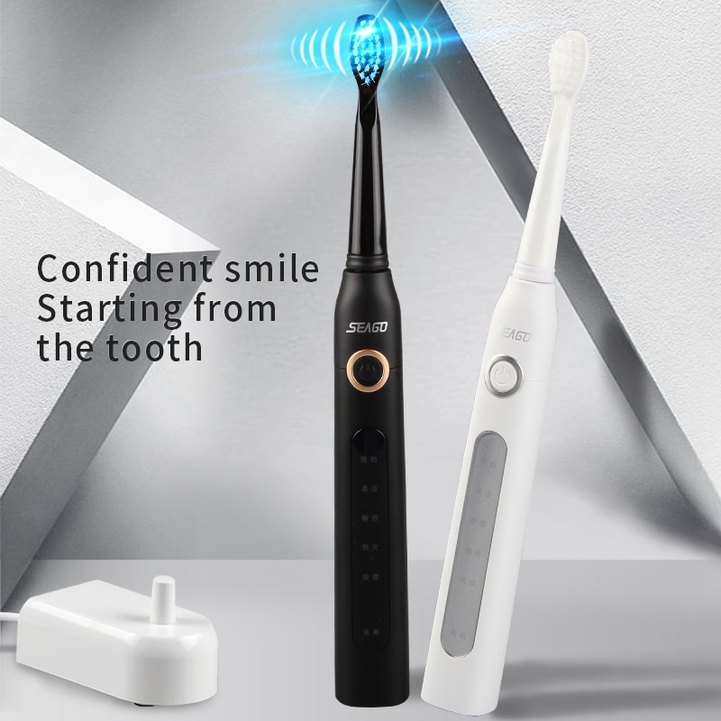 Rechargeable Electric Toothbrush Sonic For Adult Couples with 3 Toothbrush heads waterproof