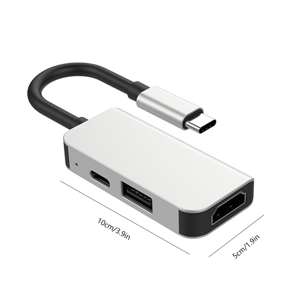 USB typ C 3.1 robić HD 2 USB 3.0 stacja dokująca 3 w 1 USB C Centrum adapter 4K wideo PD konwerter ładowania dla Macbook/zawodowiec