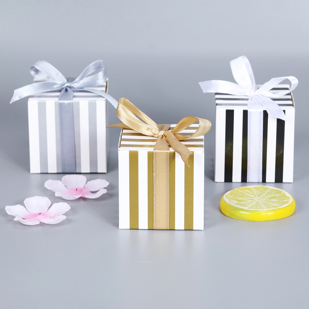 10Pcs/Bag Boxes Kraft Paper Candy Box Wedding Favors Baby Shower Decoration Boy Girl Gender Reveal Birthday Party Supplies