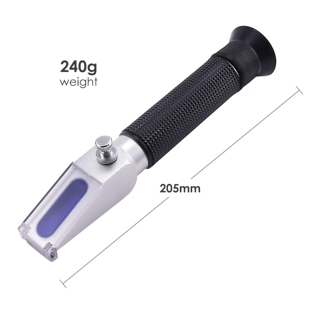 Portable Handheld Salinity Refractometer 0-10% with ATC Aquarium Salt Hydrometer + Built-in Calibration Knob