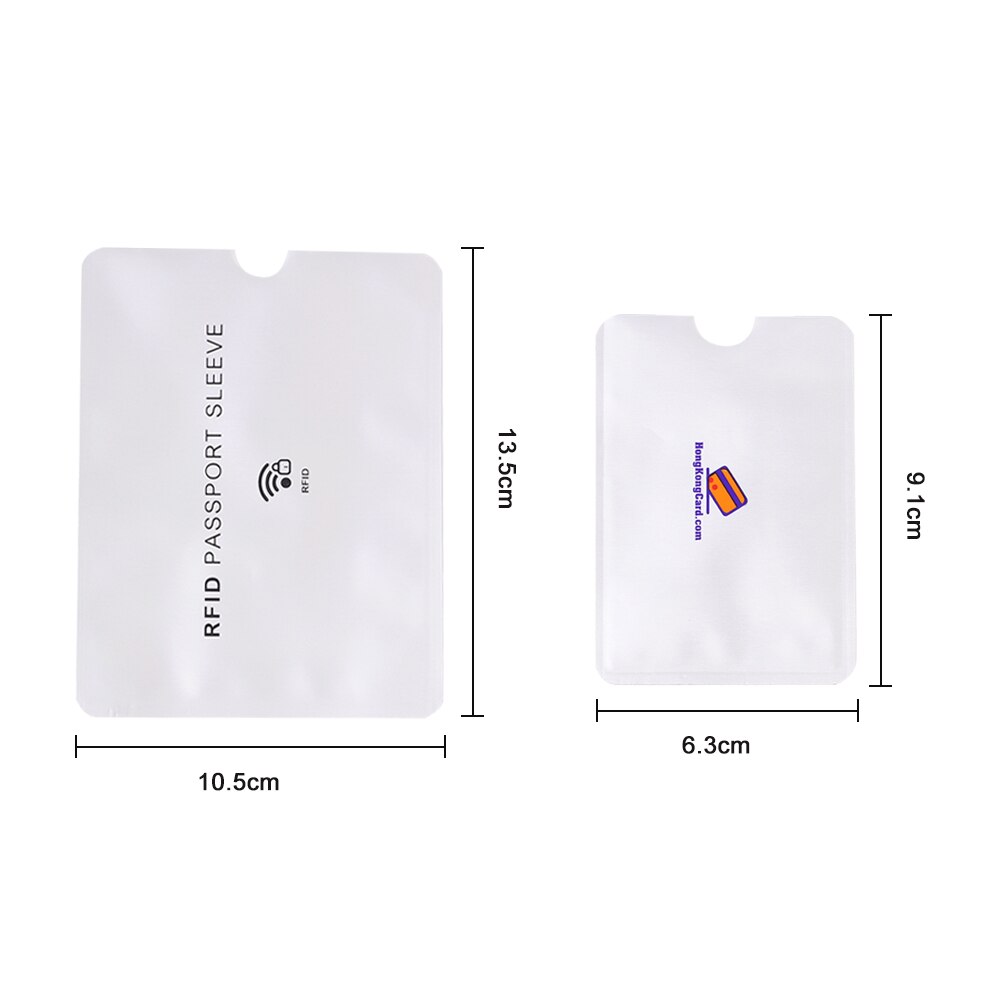 5Pcs Aluminium Folie Anti-Demagnetiseren Card Bescherming Bankkaart Rfid Afscherming Zak Anti-Diefstal Borstel Id-kaart kaarthouder Card Protector