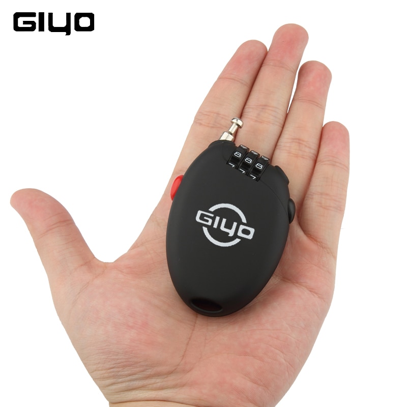 GIYO Fiets Rock Sluizen Intrekbare Combinatie Kabel Code Lock Helm Anti Diefstal 3 Digit Code Hangslot Slot Voor Fiets