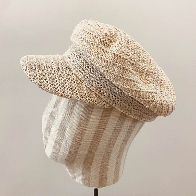 Novedad de , gorra de verano transpirable para mujer, gorra plana de Color sólido, sombreros de protección UV, visera para el sol para chicas, gorra de playa plegable de viaje UPF
