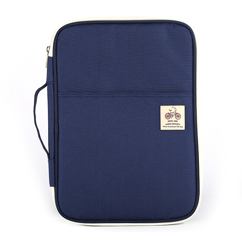 Multi-funktionale Wasserdicht A4 Dokument Taschen Datei Ordner tragbar Aktentasche Geschäft Lagerung Tasche Für Notizbücher Stifte Computer: Marine