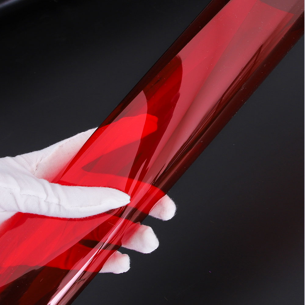 Diy-pvc-folie, transparent, farbig, größe 300*200mm , dicke 0.3mm, 3 stück/packung: Rot
