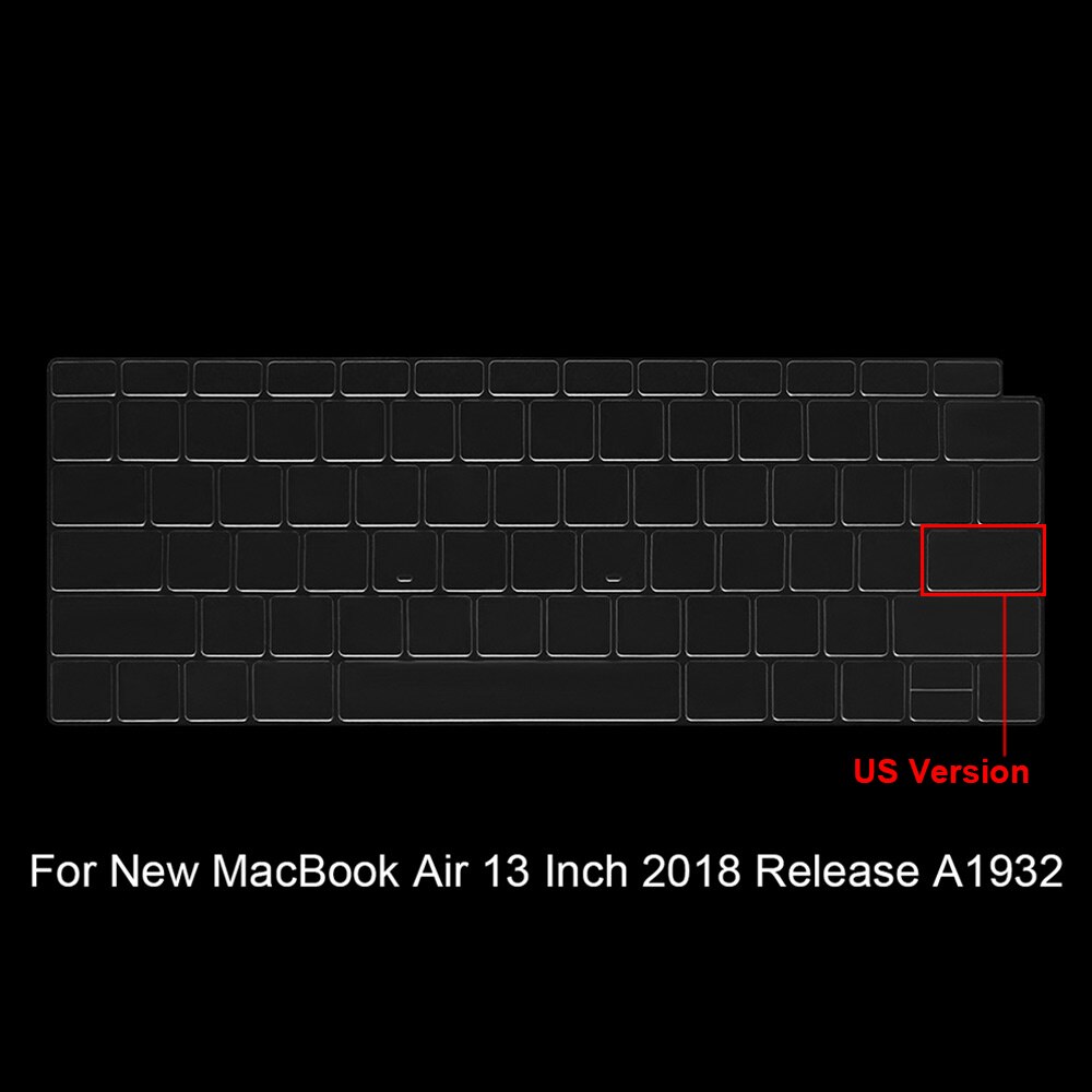 Tpu Clear Keyboard Skin Silicone Protector Cover Voor Macbook Air 13.3 "A1932 Pro13 M1 2337 A2179 Us Eu japan Versie: US version