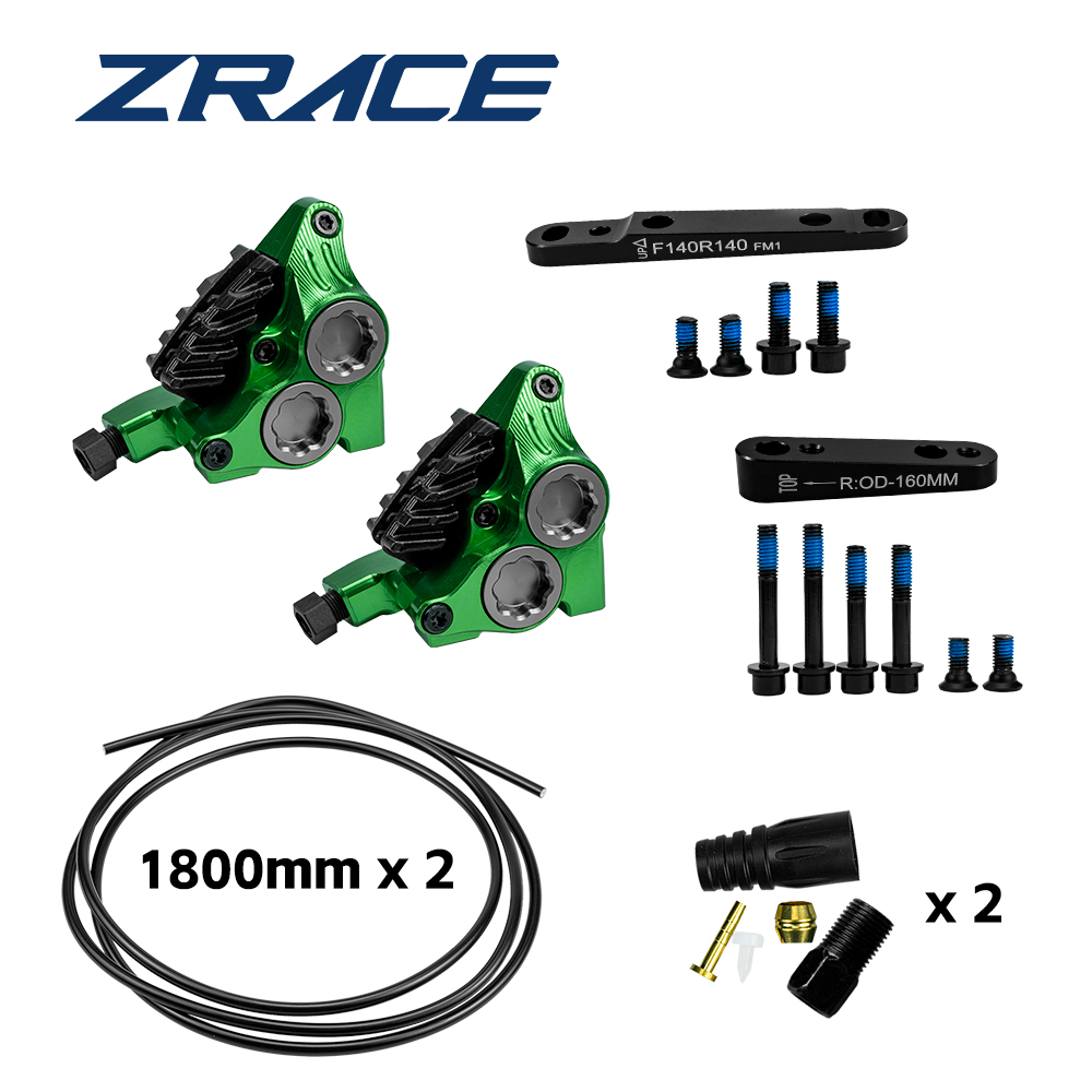 ZRACE XG4 flach montierter Vierkolben-Bremssattel, hydraulischer Straßenbremssattel, Bremsbeläge mit Eistechnik, leicht, CNC