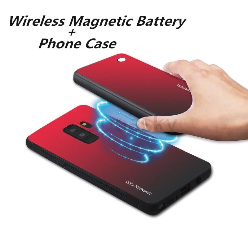 Funda magnética para Samsung Galaxy Note 10 Plus, batería de carga inalámbrica, 5000mAh