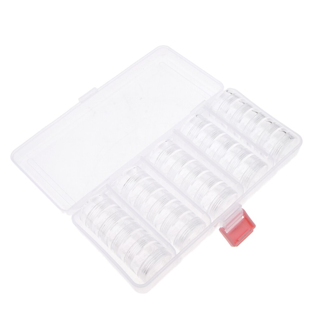 25 stuks lege cosmetische potjes/potjes voor oogschaduw, make-up, gezichtscrème en lippenbalsem, inclusief houder