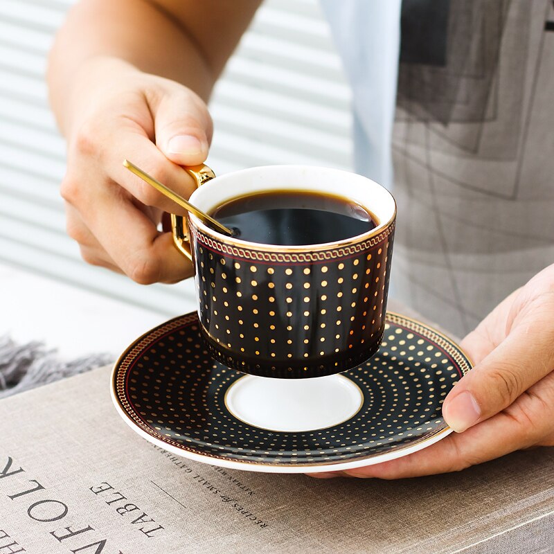 Porcelain Travel Coffee Cup And Saucer Set Eco Friendly Reusable Cup And Saucer European Filizanki Do Kawy Drinkware BD50CS