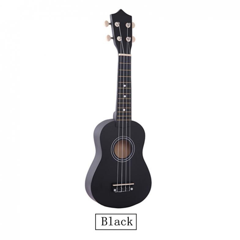 Soprano – Instrument de musique à 4 cordes en tilleul, 21 pouces, couleur Pure, pour débutants/spectacles: Black