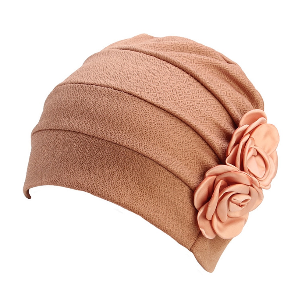 Kvinder hårtab western stil flæse kræft hat behageligt tilbehør afslappet blomstermønster blød hue kemoterapi kasket solid