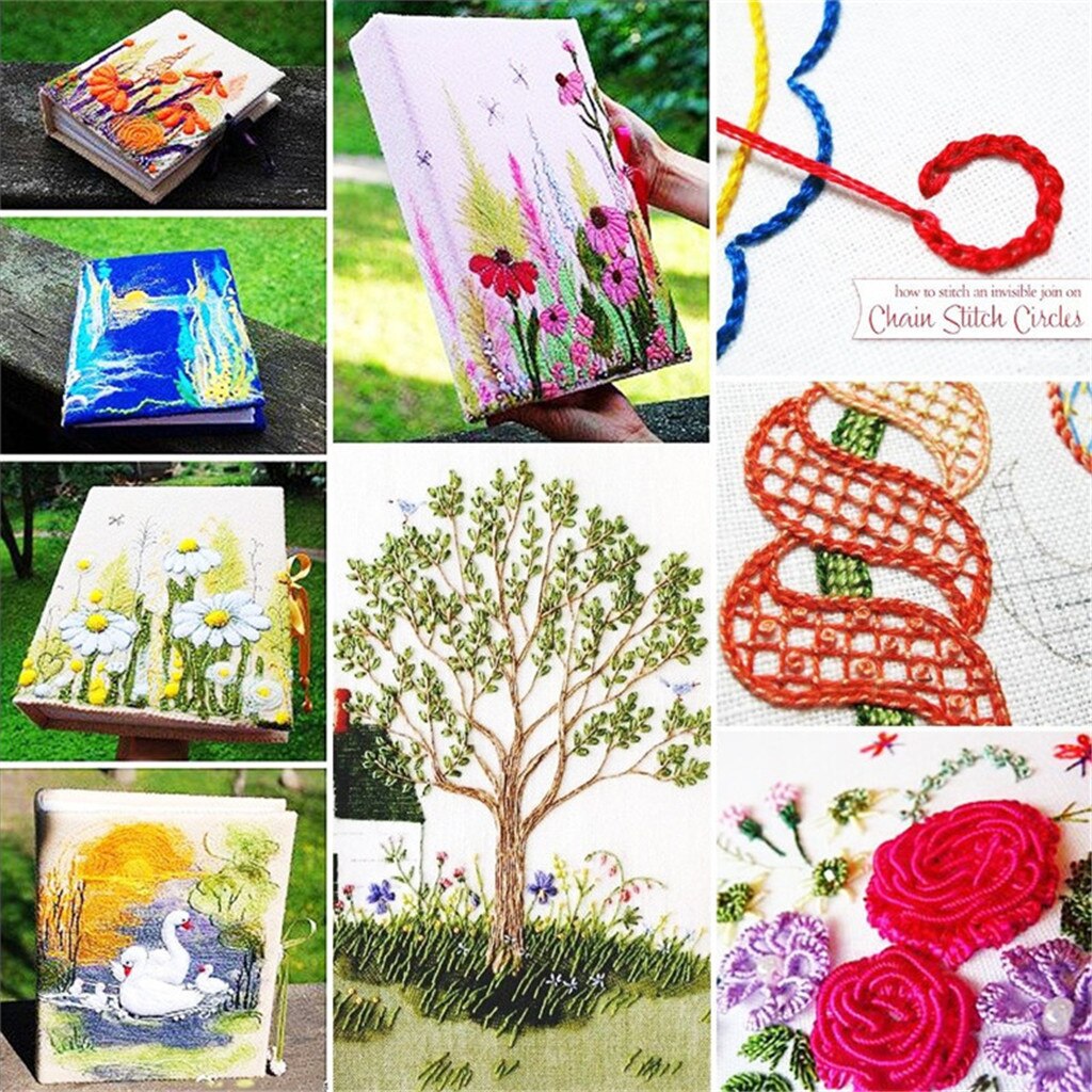 50 pcs Random Color embroidery DIY Silk Line Branch Threads Similar Dmc Thread Floss Skein Cross Stitch Thread Skeins Craft