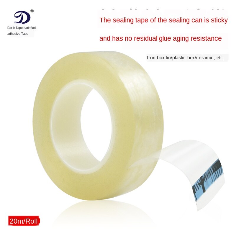 Afdichtingstape Transparante Afdichtingsband Ijzeren Doos Ijzeren Kan Plastic Doos Blikjes Pvc Transparante Incognito Afdichting Afdichting Tape20M