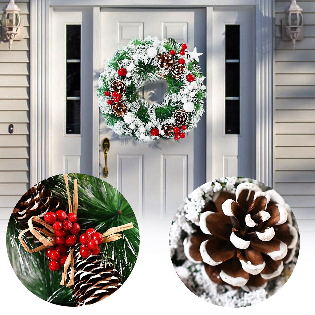 Weihnachten Kranz Dekorationen Leucht Elch Weihnachten Treeplants Hochzeit Dekorative Blumen Kränze Heimat Dekor #35