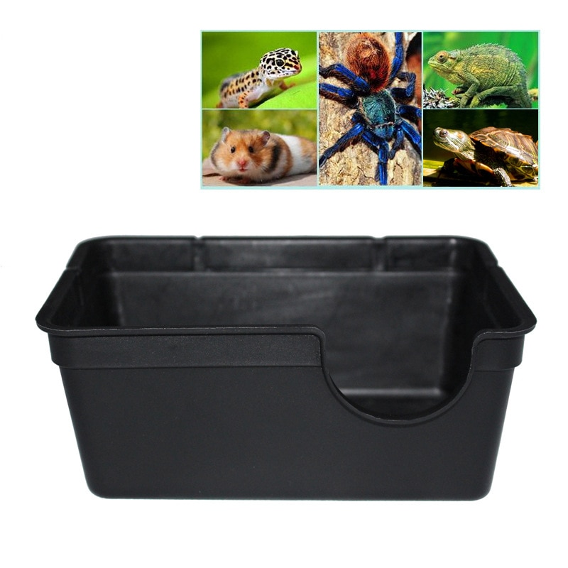 Plast krybdyr skjul kasse hul gyde sl for skildpadde slange firben kæledyr