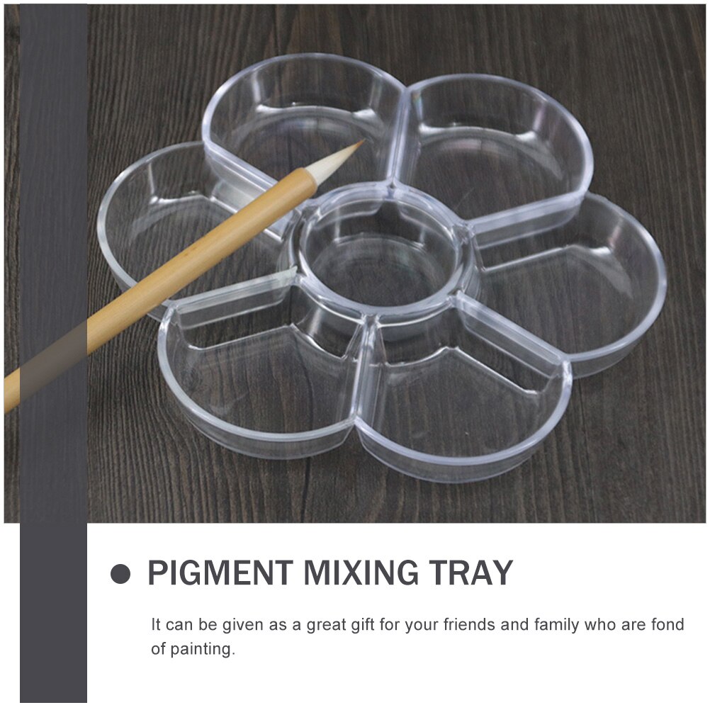 2Pcs Compartment Color Plates Pigment Mix Pallets Pigment Mixer Plate Drawing Pallet