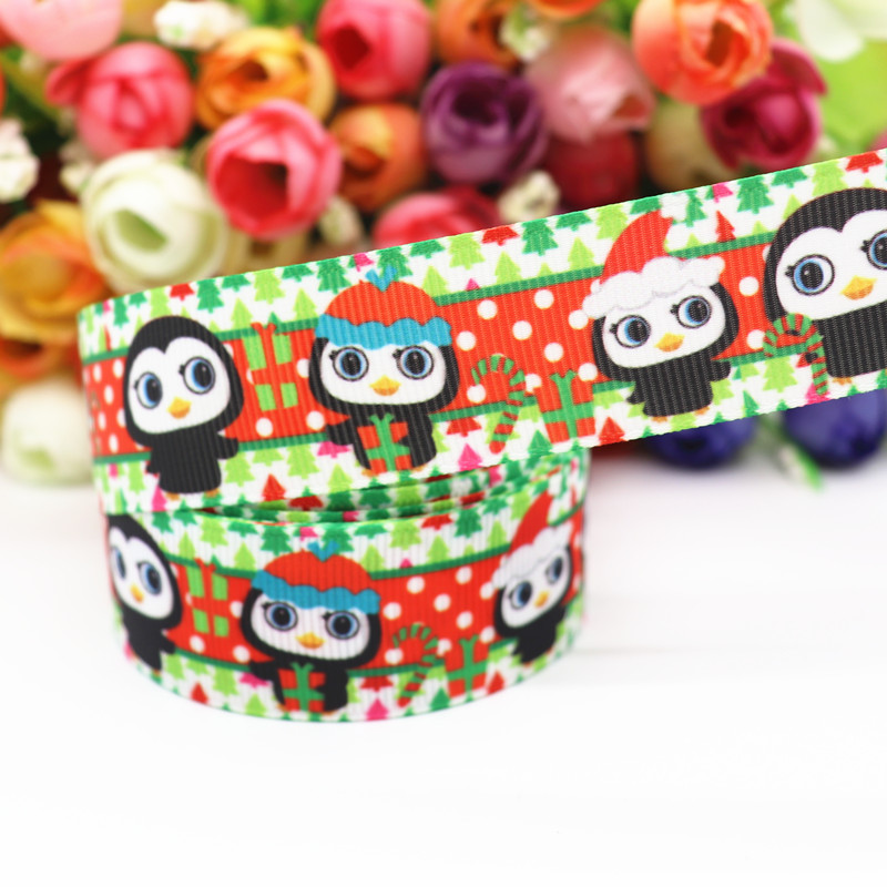 5 jardy 1 '' 25mm wstążki grosgrain z nadrukiem świątecznym na kokardy robić włosów/opakowania, materiały robić majsterkowania,  y19072404: 6