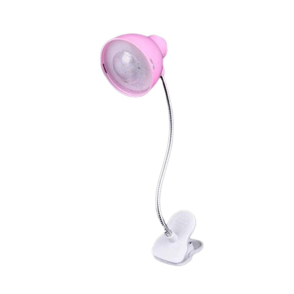 Mini LED Clip Book Light Reading Light Night Light Innovative Bedside Table Lamp LED Reading Light For Bed: Pink
