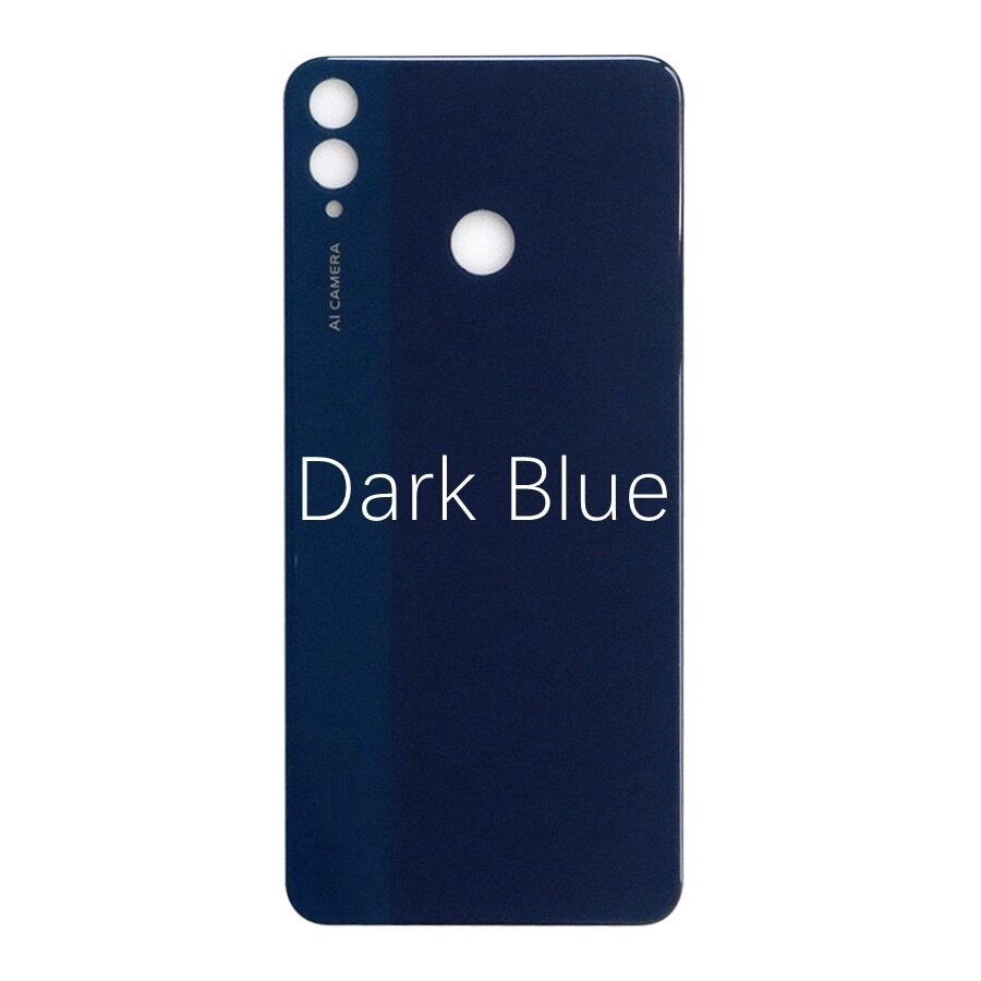 For Huawei Honor 8X Battery Cover Back Glass Panel Rear Housing Door+Camera Lens Replacement For Honor View 10 Lite VIEW10 Lite: Dark Blue No Lens