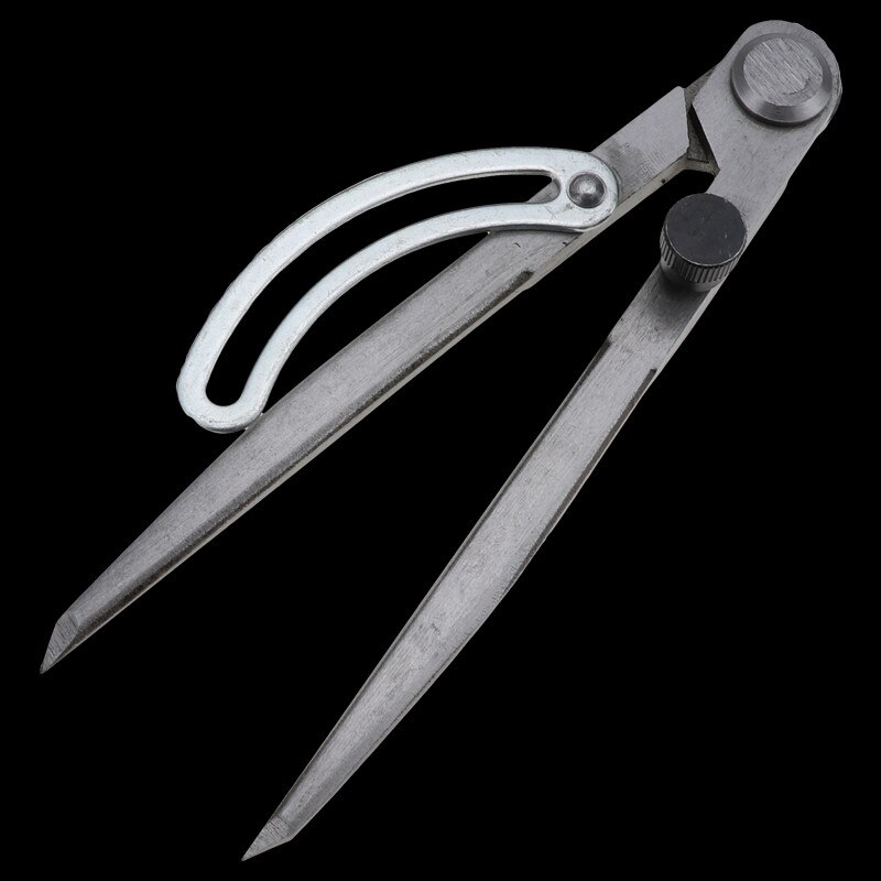 Brújula de espaciado ajustable para manualidades, herramienta giratoria de cuero para manualidades, trazador de bordes DIY, puntada de costura, herramientas de marcado de Metal y cuero: 150MM