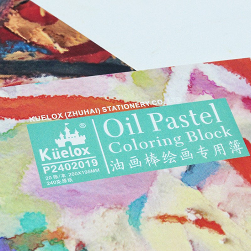Kuelox Oil Pastel Books Oil Pastel Special Paper Coil Book Crayon Drawing Paper 20sheets