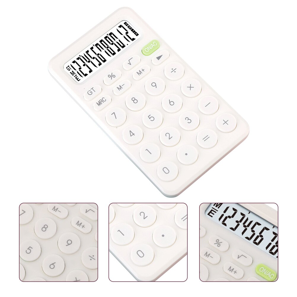 Calculator Eight-digit Calculator Student Calculator School Supply Kids Calculator for School Home Office: White