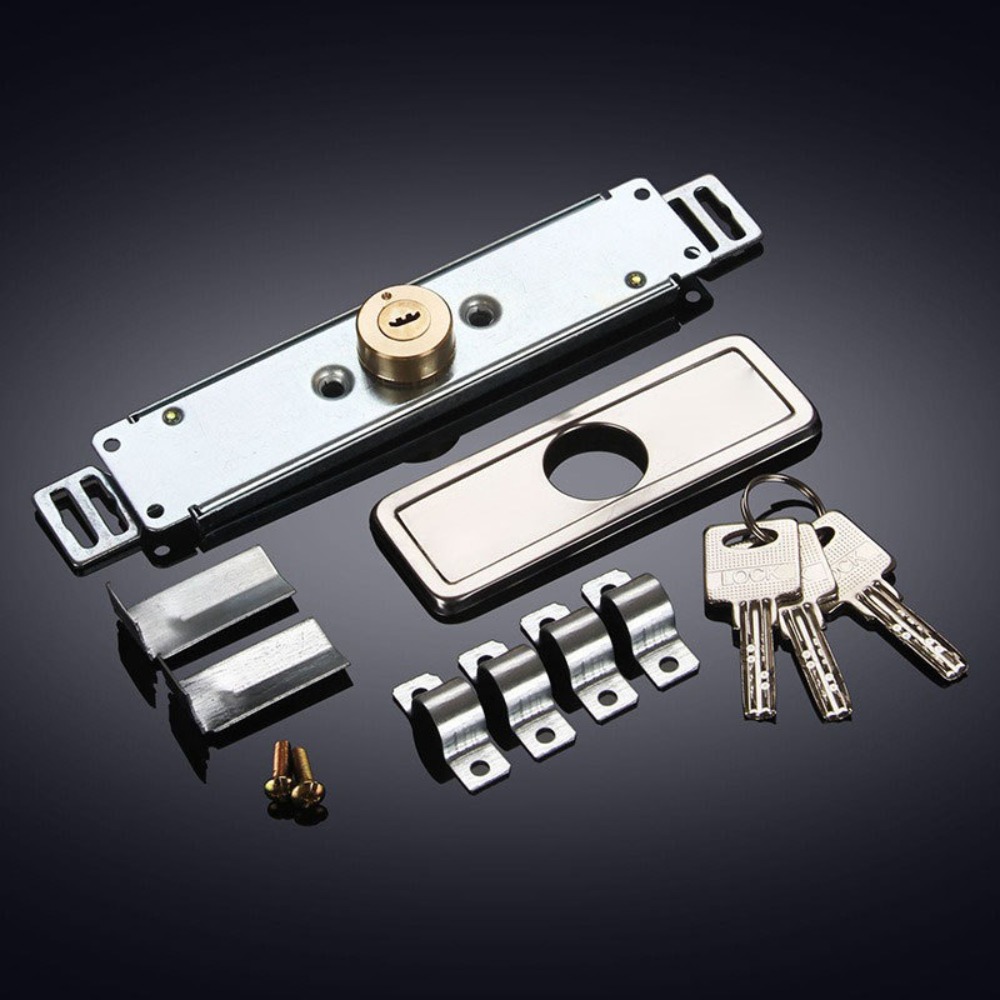 Alloy Roller Shutter Door Lock Middle Bottom with Key Roll Gate Lock Thicken Hardware Anti-theft Locks Garage
