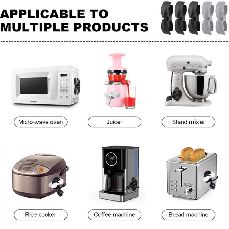 10-5 pezzi di avvolgicavo per avvolgicavo per elettrodomestici da cucina, supporto per clip per la gestione dei cavi, per la macchina da caffè, ecc.