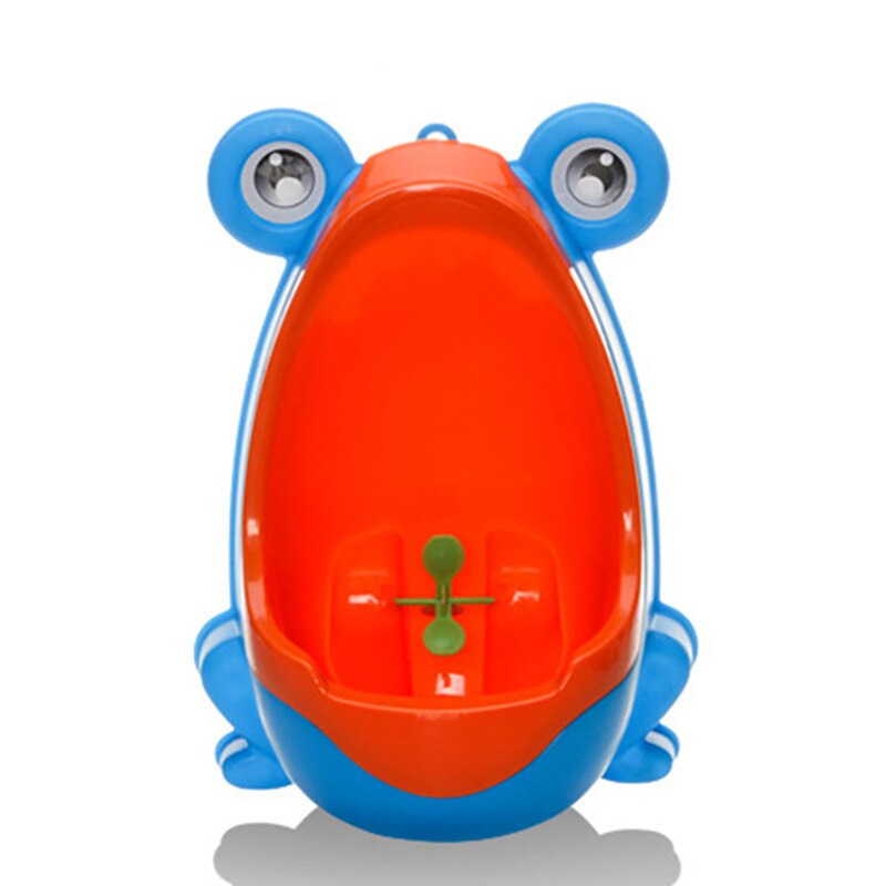 Frog-orinal de baño para bebé, orinal de entrenamiento para niños, inodoro infantil, orinal de viaje montado en la pared: Naranja