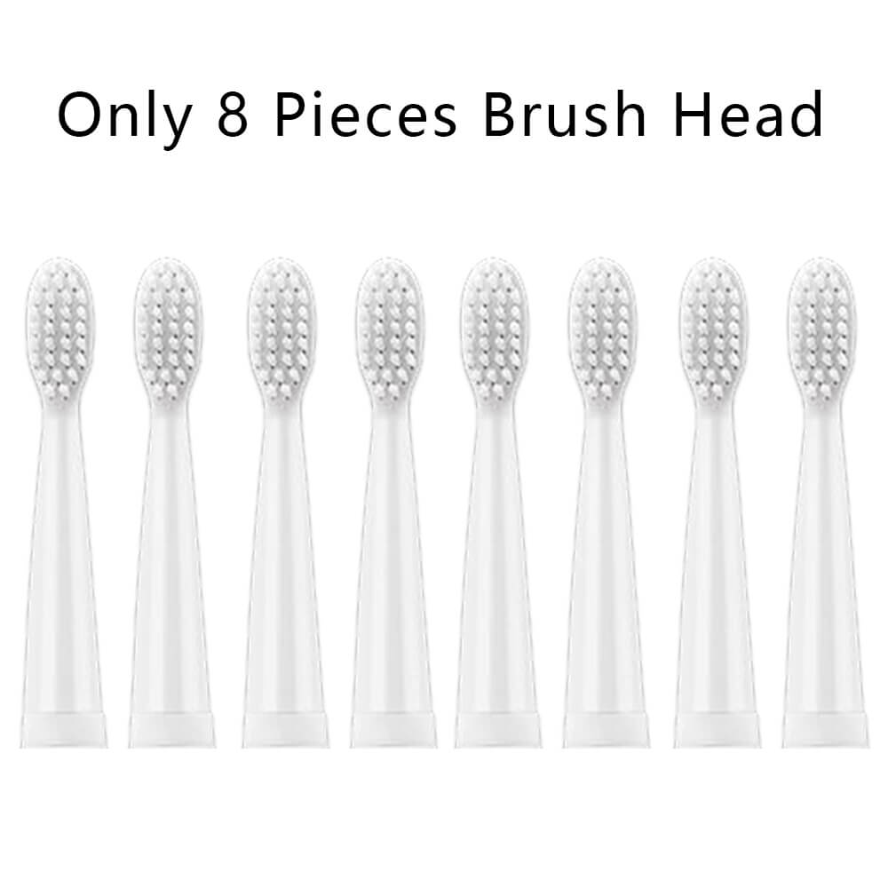 Brosse à dents électrique à ultrasons détartreur dentaire Rechargeable nettoyant pour dents: Only 8 Heads White